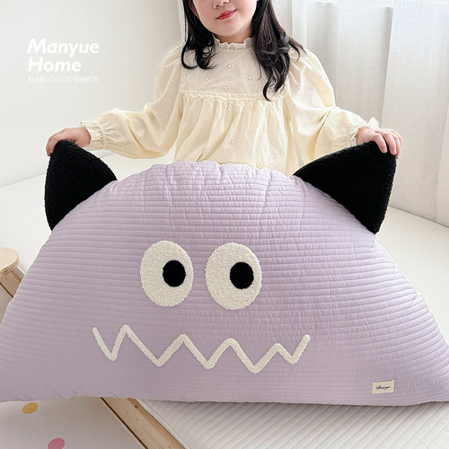 蔓越家北欧纯棉绗缝床上靠垫