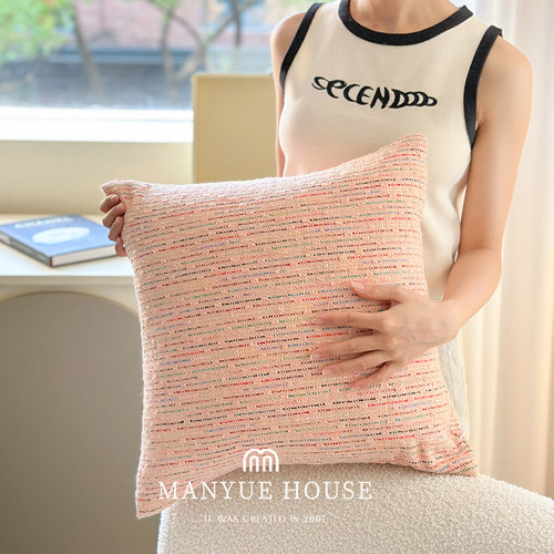 抱枕套不含芯羽丝棉客厅靠垫腰枕