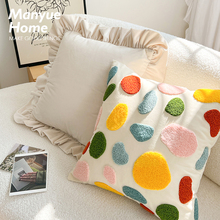 蔓越家 ins网红小花抱枕抱枕套含芯客厅沙发打结靠垫样板间靠枕套