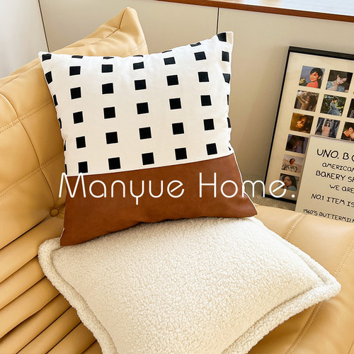 蔓越家奶油色ins客厅沙发抱枕