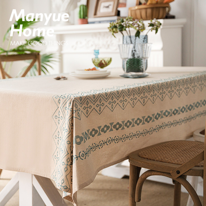 蔓越家  复古做旧桌布ins棉麻绣花麻布棉麻餐桌布布艺长桌布台布,居家布艺,桌布,淘宝优惠券,粉丝福利购,淘宝优惠卷