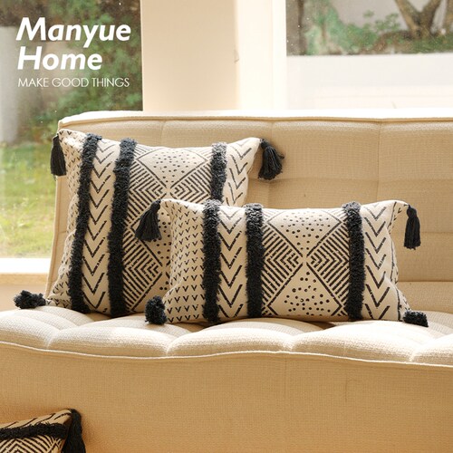 外贸款棉麻抱枕抱枕套不含芯含芯