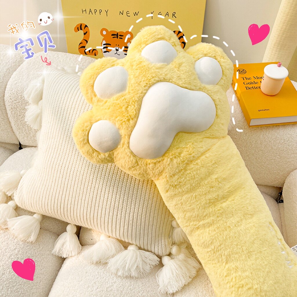 蔓越家 ins风撸猫感猫爪抱枕可爱靠垫北欧卧室床上样板间装饰靠枕