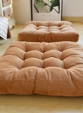 灯芯绒榻榻米蒲团毛绒加厚超大地板飘窗坐垫阳台瑜伽打美臀坐垫