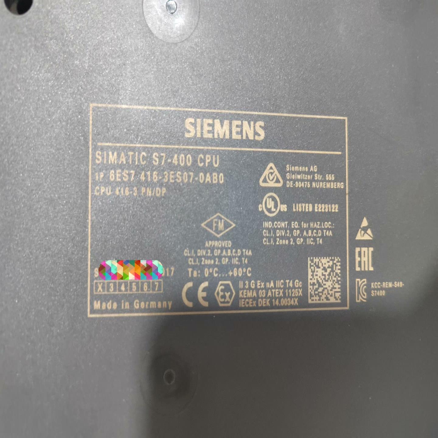 6ES7416-3ES07-0AB0(雅子机械）