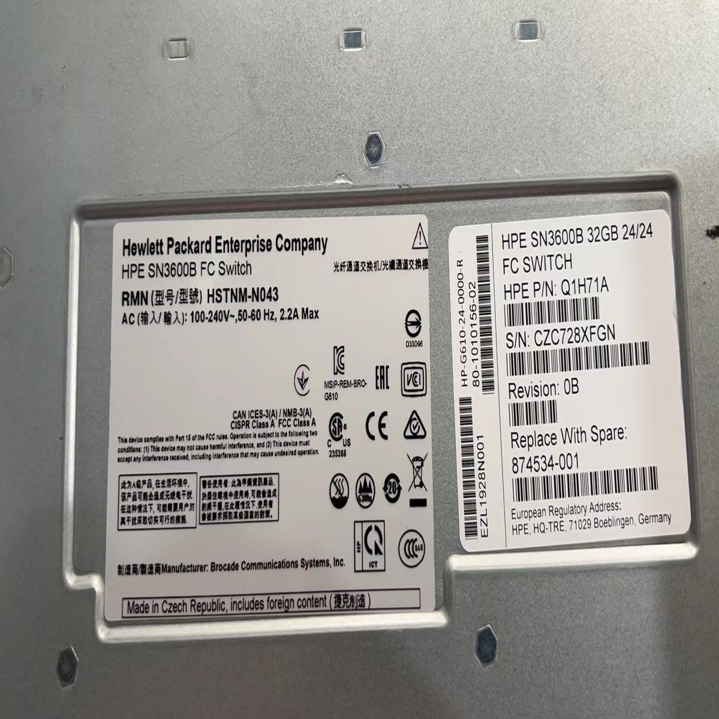 HP Q1H71A HPE SN3600B 32GB 24(雅子机械）
