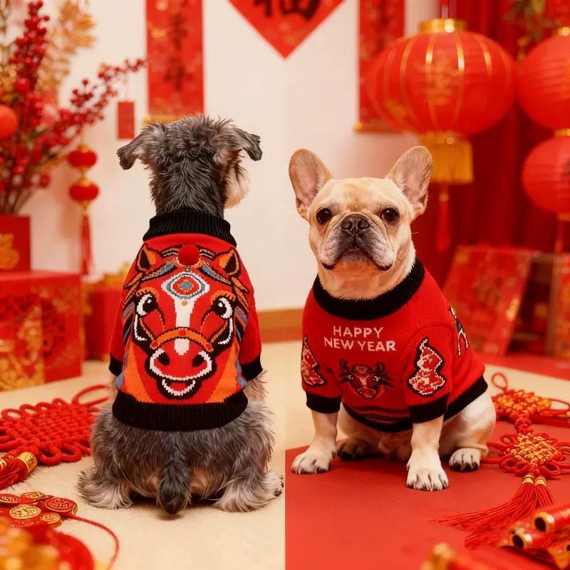 新款马年宠物新年毛衣狗狗秋冬过节衣服泰迪比熊猫咪过年喜庆衣服,宠物/宠物食品及用品,狗宠物服装/雨衣,淘宝优惠券,粉丝福利购,淘宝优惠卷