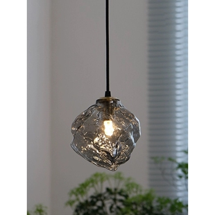 极简艺术冰块餐厅吊灯网红创意吊线灯玄关简约熔岩吧台卧室床头灯