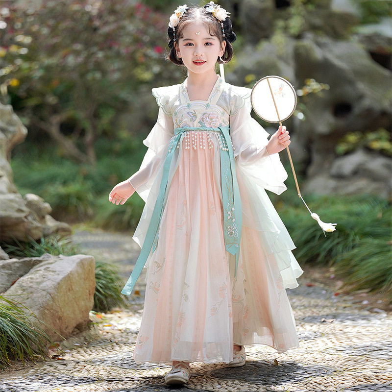 汉服2026新款女童夏今年流行爆款外套韩系风格女装裙子连衣裙唐装