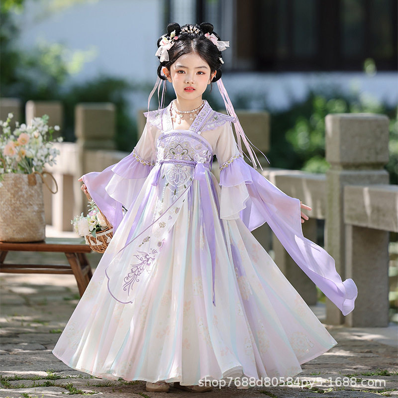汉服2026新款女童夏今年流行爆款外套韩系风格女装裙子连衣裙唐装