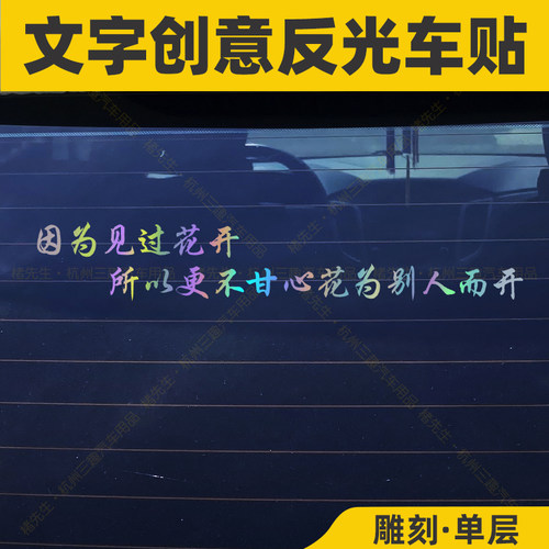 楮先生大圆哥见过花开就好车贴