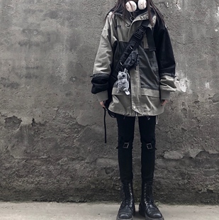 Era次时代 连帽超大宽松男女情侣款 春季 工装 外套夹克 款 Sub