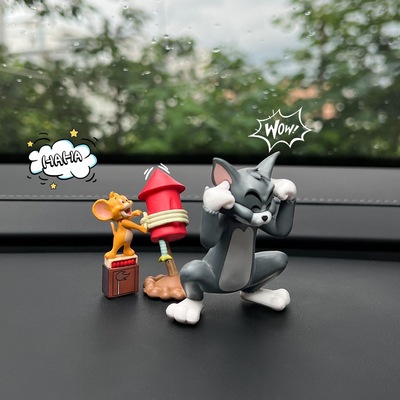 火箭猫和老鼠火箭猫和老鼠汽车中控台摆件车载公仔车内手办礼物