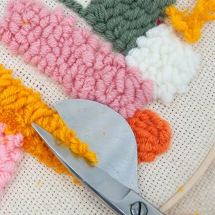 戳戳绣 专业鸭嘴剪鹈鹕剪刀地毯专用翘头高档包胶diy