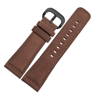 适配七个星期五真皮手表带男P2/PS1/M2/Q2原装磨砂棕色牛皮带28mm
