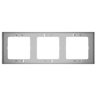 立维腾夏威夷系列灰色 三位联排边框开关插座面板连体组合边框