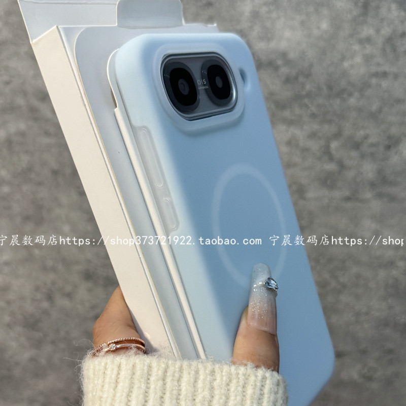 适用IQOONEO11至尊版neo11磁吸ultra果冻液态硅胶手机壳保护套婴儿蓝baby奶蓝色网红ins
