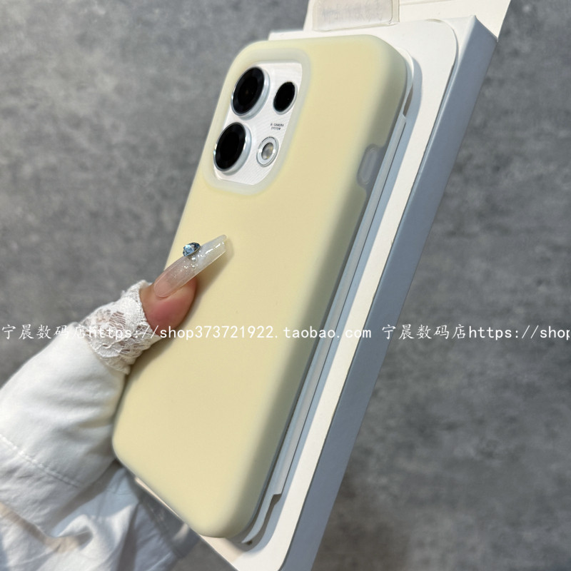 适用reno16果冻reno16pro手机壳液态硅胶保护套OPPO全包冷淡风莫迪兰色马卡龙韩国