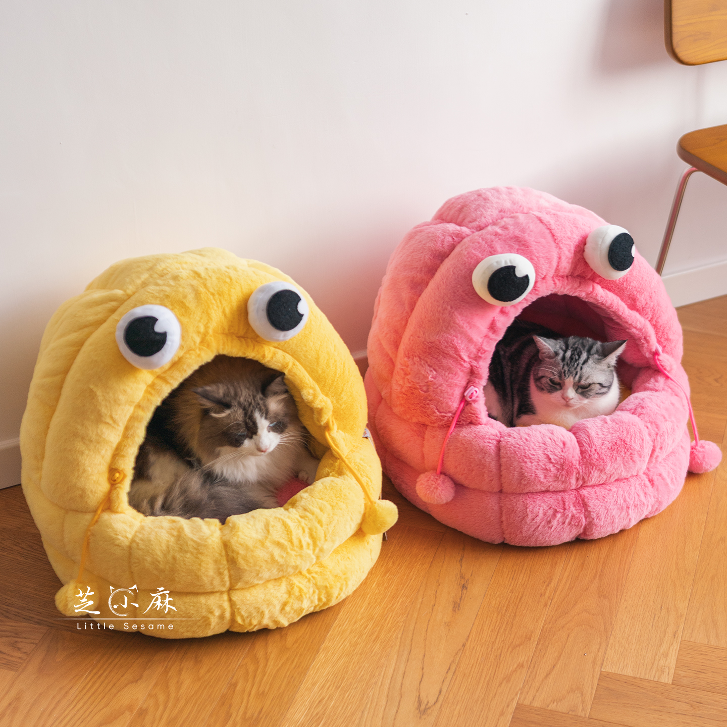 芝小麻一口猫窝怪小乖大嘴怪猫窝冬季保暖半封闭式宠物窝猫床狗窝