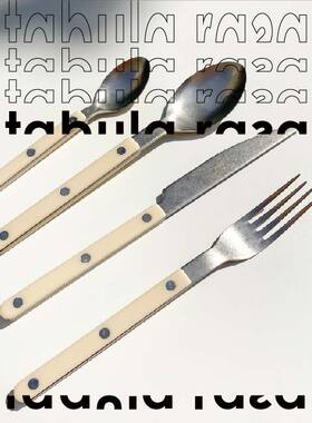 TABS现货法国Sabre paris不锈钢彩色手柄刀叉勺黄油抹刀onuk同款