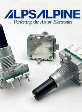 日本ALPS阿尔卑斯EC16型编码器24脉冲点无定位轴长25MM数字电位器