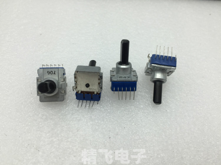 日本ALPS阿尔卑斯RK12双联电位器10K带8定位轴长17MM