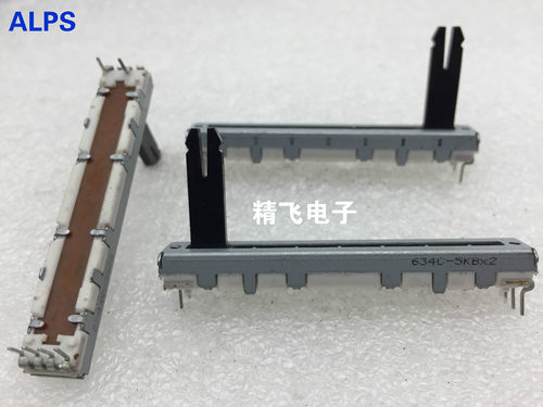 ALPS阿尔卑斯RS45111A900F单联电位器60MM10KB带7定位轴长20MM开