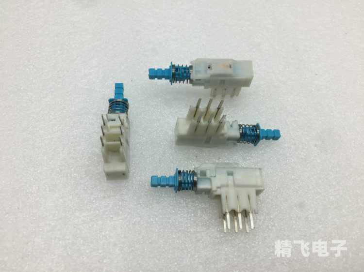 日本ALPS阿尔卑斯SPUN自锁开关2电路数6脚长脚