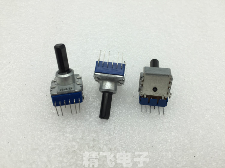 日本ALPS阿尔卑斯RK12双联电位器10K带12定位轴长17MM