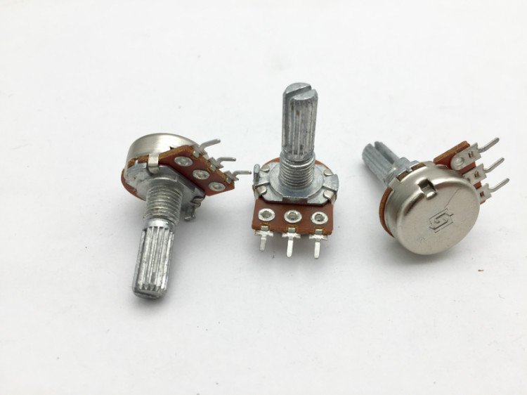台湾升威RK163单联电位器B20K轴长20MM锯齿