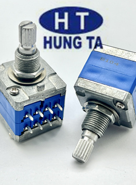台湾HT 27型发烧功放平衡双联电位器A100K/B100K 8脚功放电位器