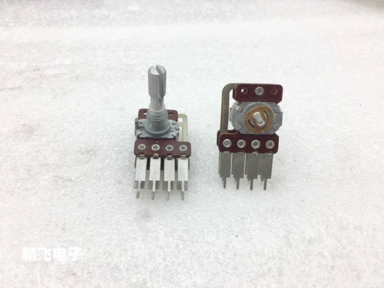 优质RK163型双联电位器47K*2带40定位抽头轴长25MM