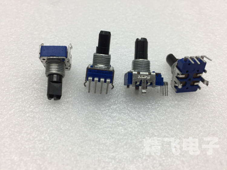 日本ALPS阿尔卑斯RK11K114单联电位器B10K带中心定位轴长15MM没字