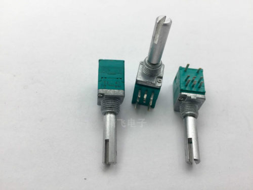 日本ALPS阿尔卑斯RK09双联精密电位器B30K*2带按开关轴长22MM