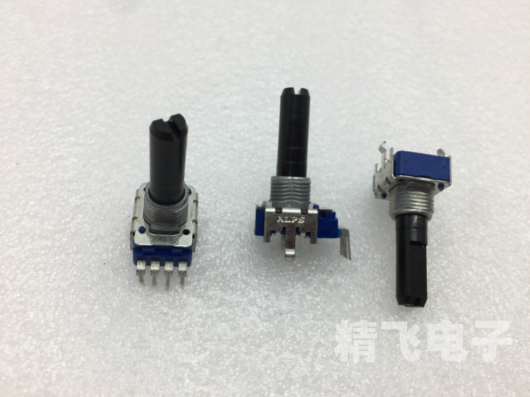 日本ALPS阿尔卑斯RK11K114单联电位器B10K带中心定位轴长23MM没字
