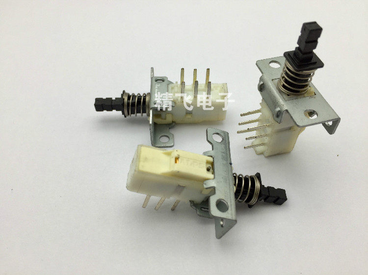 日本ALPS阿尔卑斯SPUN2.5MM行程自锁开关2回路数带支架6脚