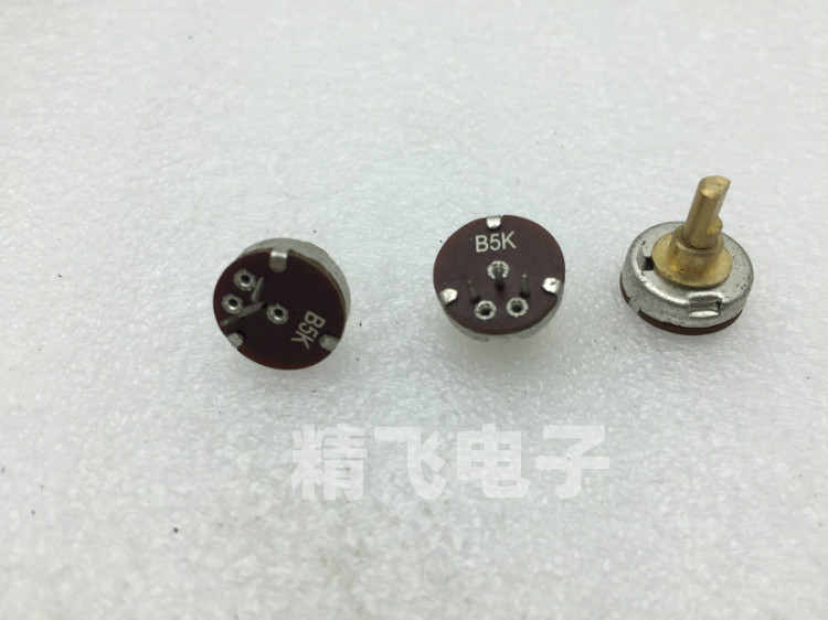 台湾F牌飞机模型电位器B5K轴长10MM旋转角度180度