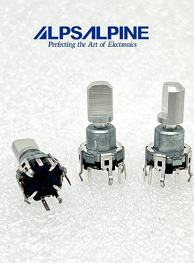 日本阿尔卑斯EC09E152440V金属编码器带按开关30定位15脉冲轴15MM