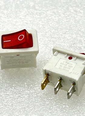 台湾PSBA翘板船型开关带红色灯6A/12A250AC2档