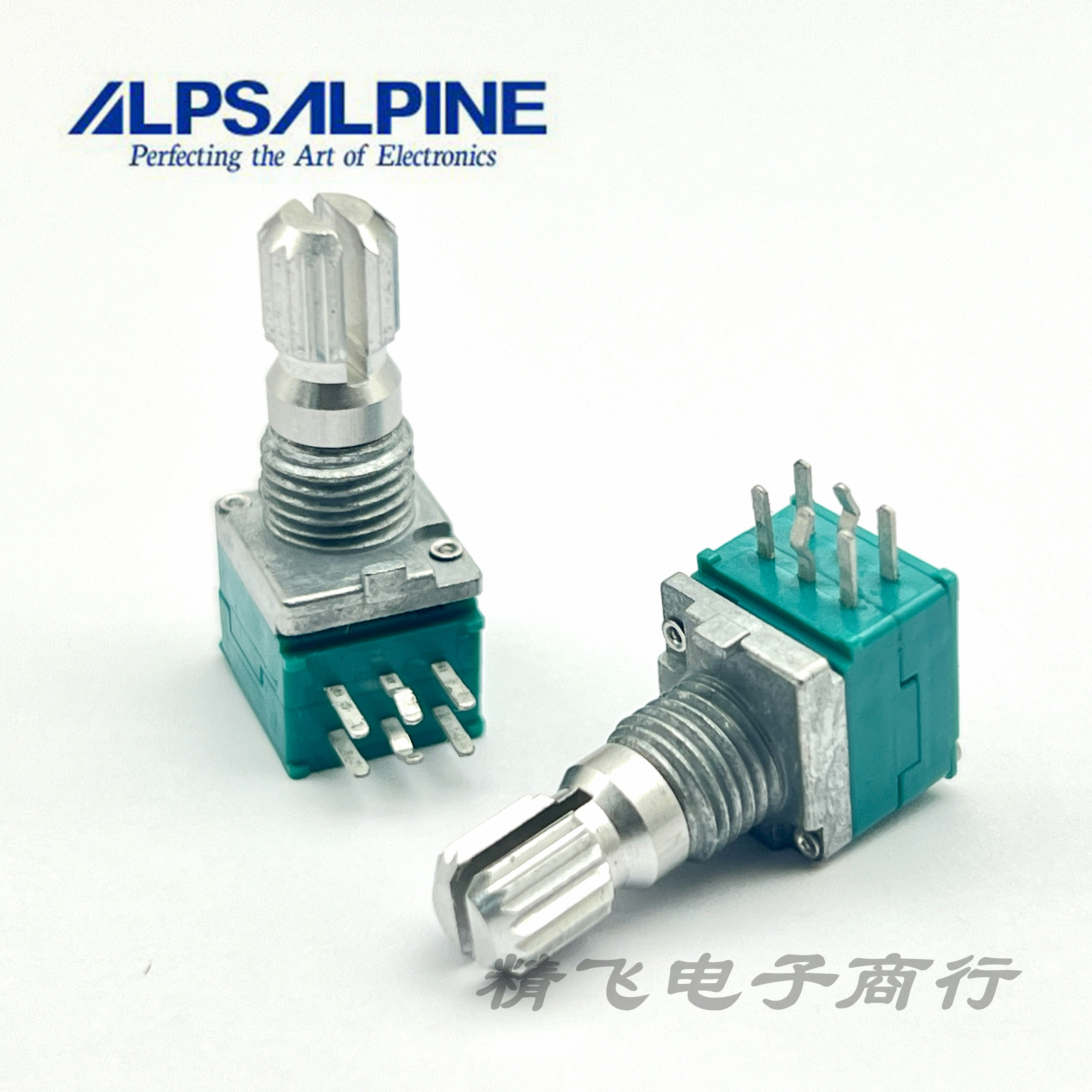 进口日本ALPS RK097型电位器A10K双联 长15mm花柄