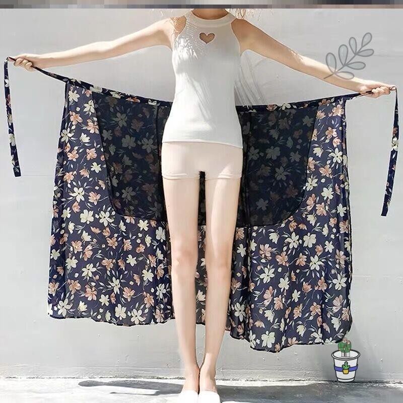 夏天挡风护腿防走光防晒腿一片式半身裙护腿围裙骑车防走光神器夏