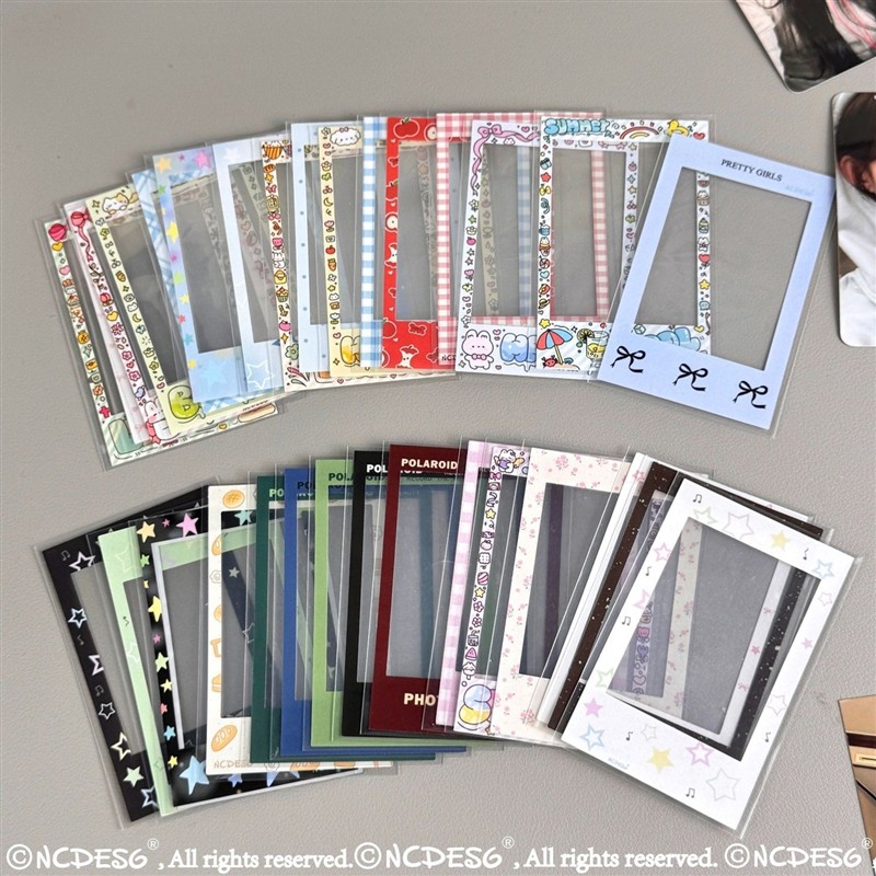 拍立得相纸边框贴纸保护套拍立得相纸花边保护膜花边贴纸手账装饰