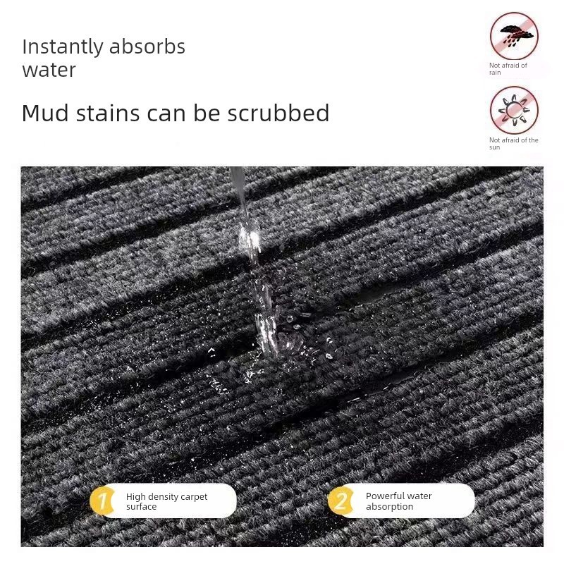 入户门垫进门地垫高级感2025新款家用厨房防滑耐脏脚垫七条纹地毯