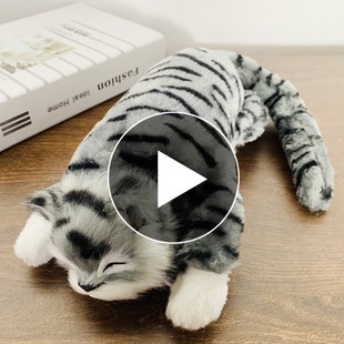 抖音翻身猫玩具驴儿童宝宝婴儿会打滚的猫真猫咪大笑网红翻滚猫