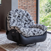 单人旋转多功能现代简约小户型客厅懒人躺椅头等沙发舱花布沙发椅