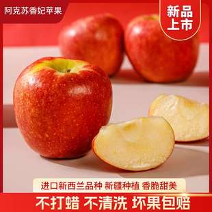 新疆阿克苏香妃苹果新西兰品种甜蜜脆爽香甜多汁产地直发新鲜采摘