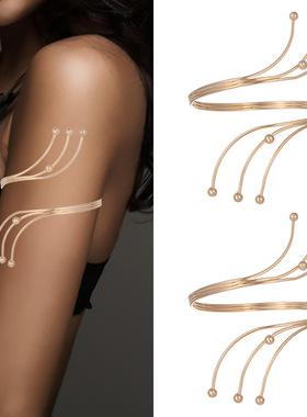 欧美时尚多层太阳手镯女男金属开口手环臂环手臂带厂家直供