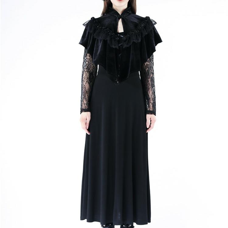 DARK IN LOVE哥特女装黑暗哥特式黑色斗篷心形披肩 BW043