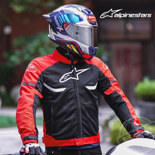 a星alpinestars摩托车骑行服机车夏季户外网布透气骑士防摔装备