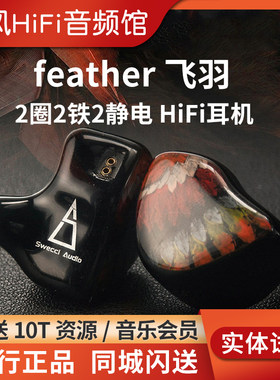 swecci audio feather飞羽2动圈2动铁2静电hifi入耳式有线耳机塞